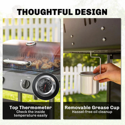 2-Burner Propane Gas Grill, 18000 BTU, Black Propane Gas Grills at Gallery Canada