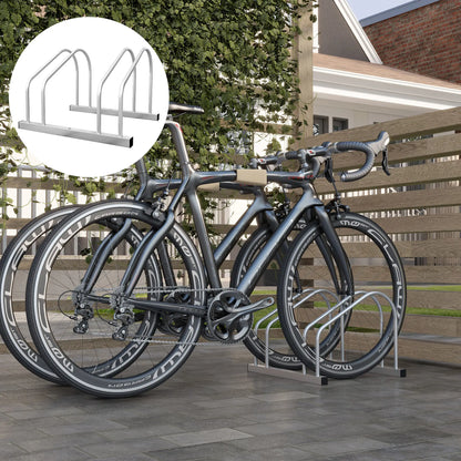 Adjustable 2-Bike Rack, Steel Stand, Garage Organizer, Silver Bike Parking Stands at Gallery Canada