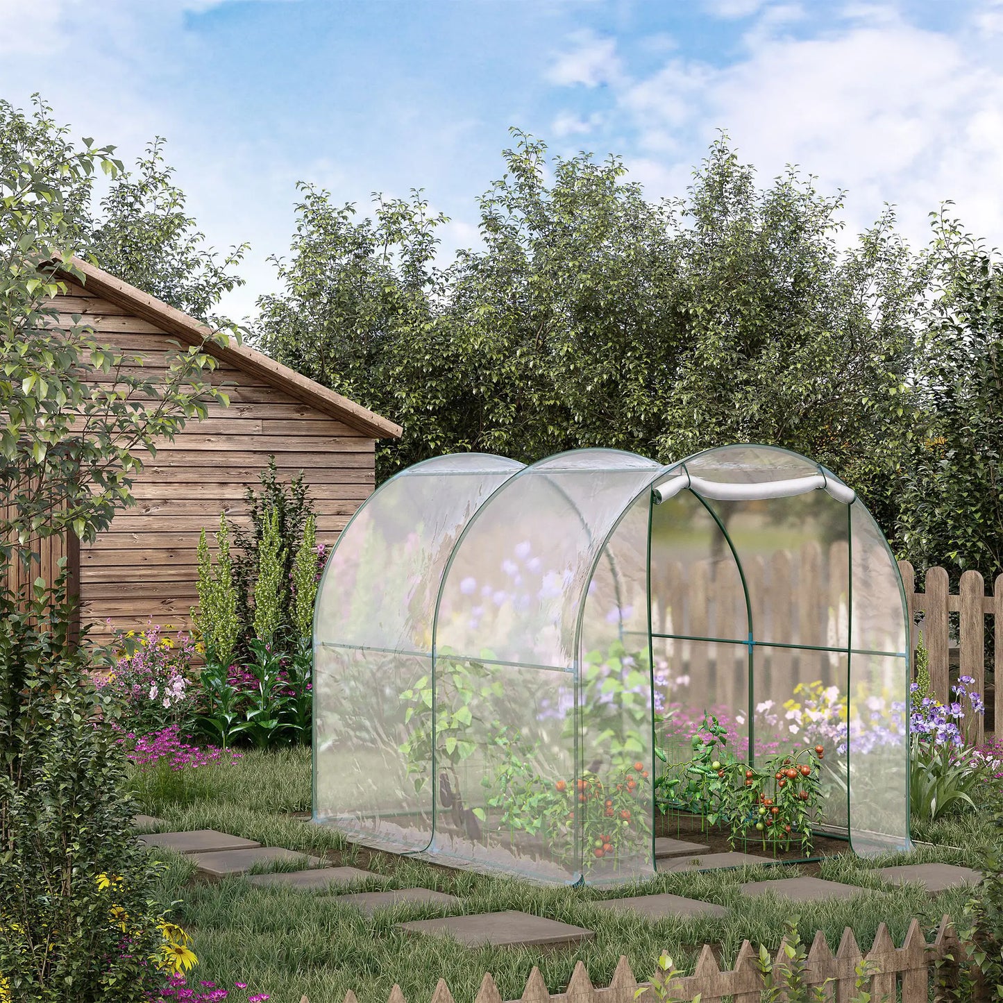 6.6' x 8.2' x 6.6' Dome Tunnel Greenhouse, Transparent Tunnel Greenhouses at Gallery Canada