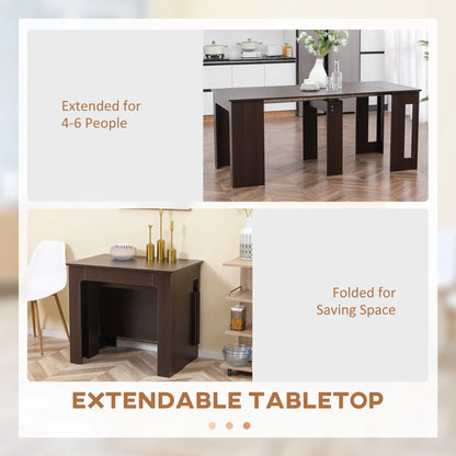 Extendable Dining Table, Expandable Kitchen Table, Seats 6, Dark Brown Bar Tables & Dining Tables at Gallery Canada