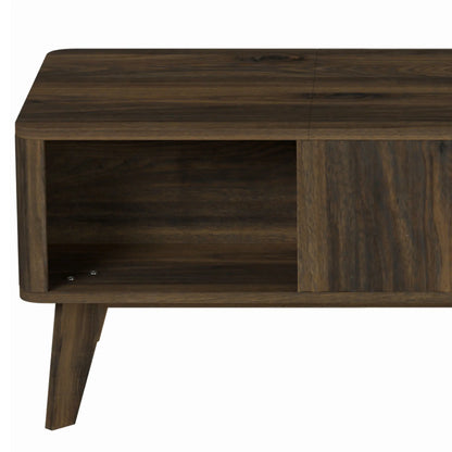 40" Fluted Lift Top Coffee Table, Walnut Storage Table Coffee Tables at Gallery Canada
