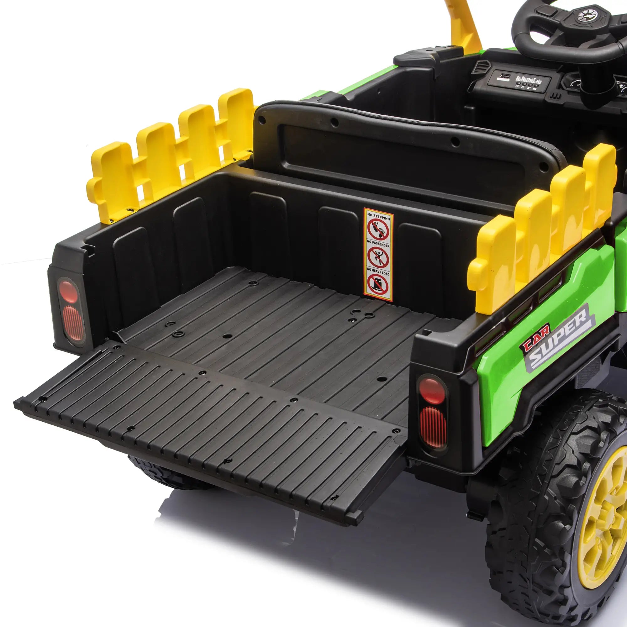 12V Kids Ride On Electric Tractor, Remote Control, Dual Motors, Green Electric Toy Cars at Gallery Canada