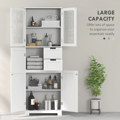 Tall Bathroom Storage Cabinet With Adjustable Shelves, White Freestanding Bathroom Cabinets at Gallery Canada