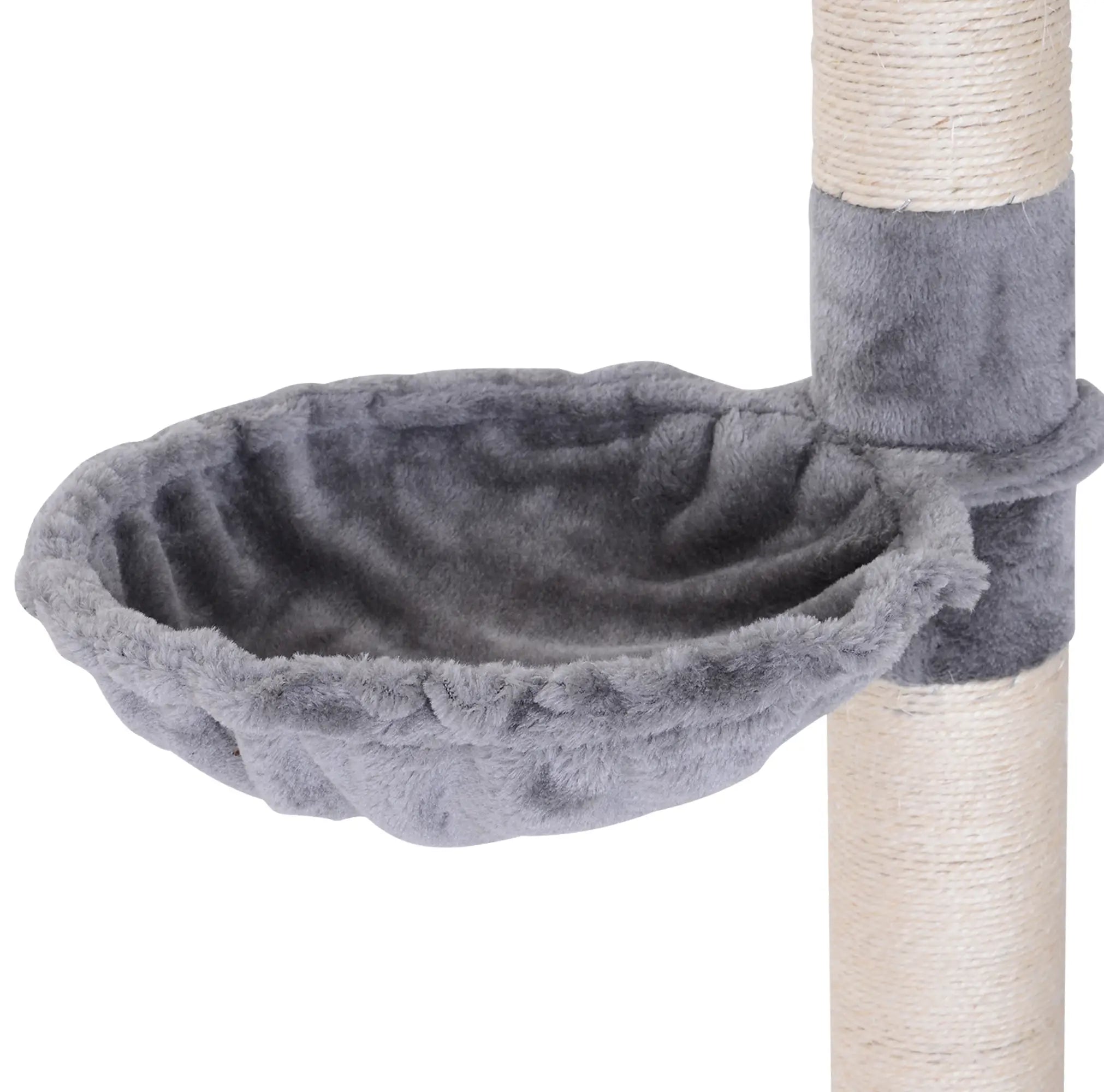8.5ft Cat Climbing Tree, 5-Tier Activity Center, Scratching Post, Grey Floor to Ceiling Cat Trees at Gallery Canada