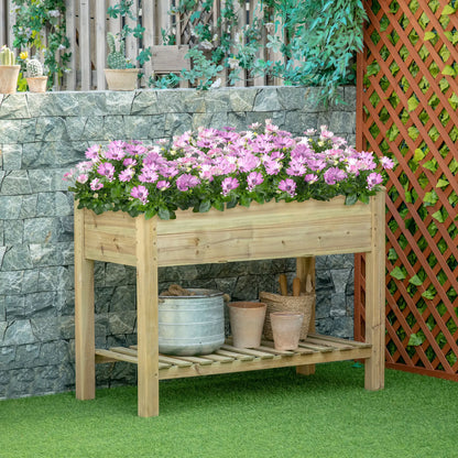 45" x 22" x 33" Elevated Planter Box With Legs, Storage Shelf, Raised Garden Bed Elevated Garden Beds at Gallery Canada