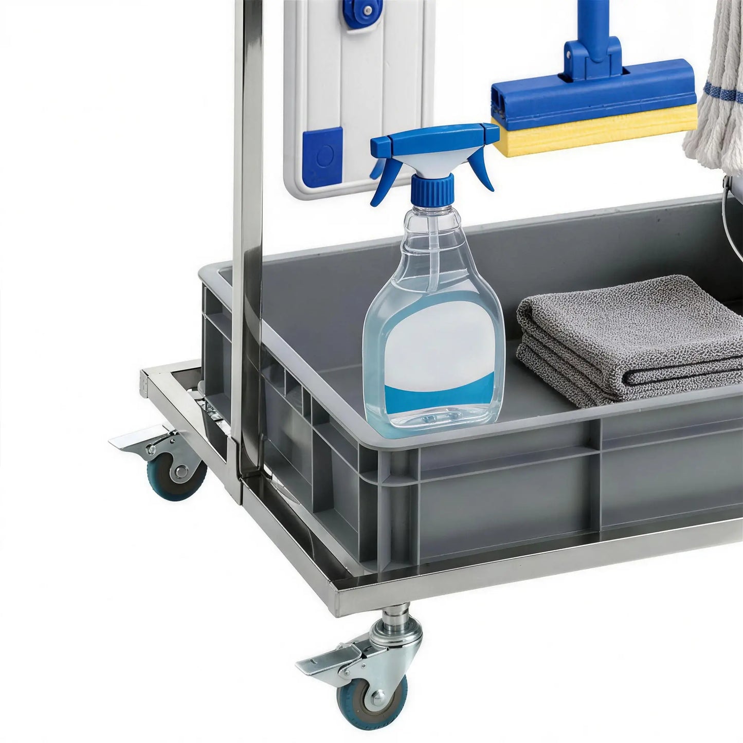 Cleaning Rolling Janitor Cart With Locking Wheels And Drip Tray Household Supplies at Gallery Canada