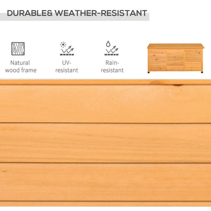 75 Gallon Wooden Storage Box, Patio Deck Bench, Garden Outdoor Container, Yellow Patio Storage Boxes at Gallery Canada