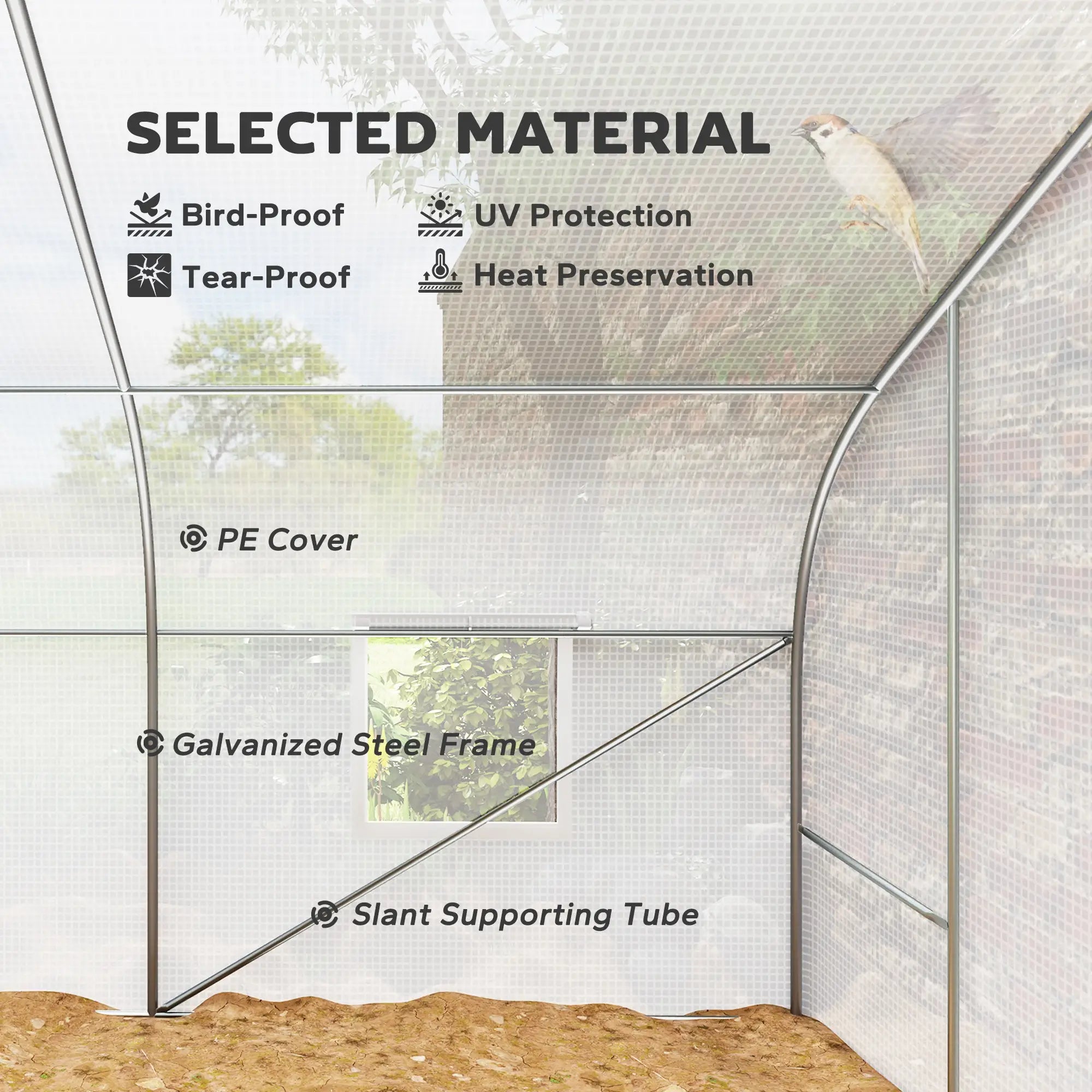 20x10x7ft Walk-In Greenhouse, Plant Growth Tunnel, White Walk In Greenhouses at Gallery Canada