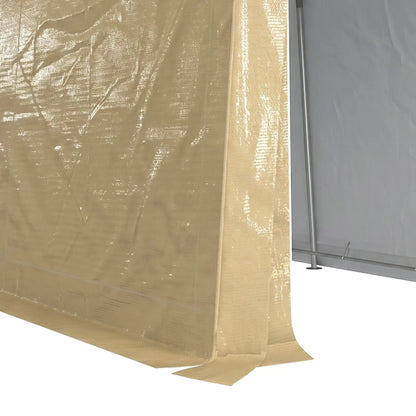 7' x 12' Outdoor Storage Shed, Portable Garage, Roll-up Door, Beige Sheds at Gallery Canada