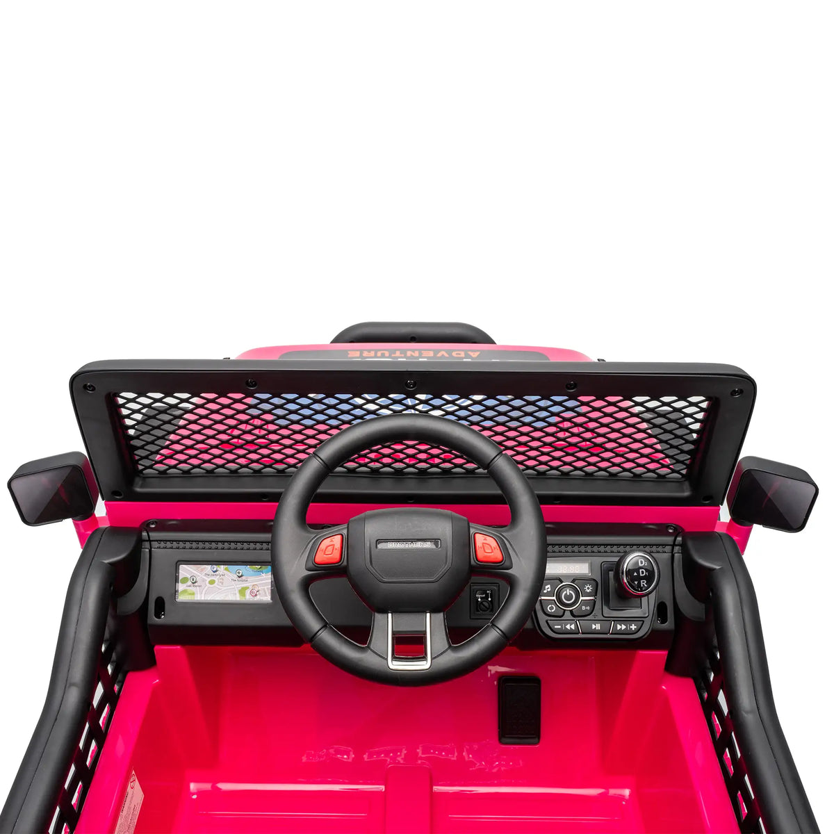 12V 2-Seater Ride on Truck Car, Remote, Suspension, USB, Horn, Pink Electric Toy Cars at Gallery Canada