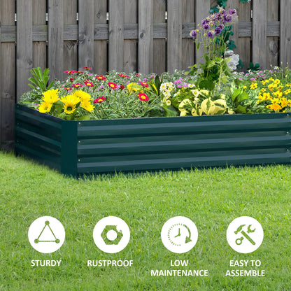 95" x 36" x 12" Galvanized Raised Garden Bed, Metal Elevated Planter Box Galvanized Planter Boxes at Gallery Canada