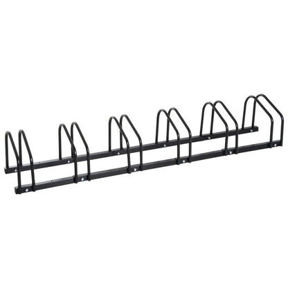 6-Bike Bicycle Floor Parking Rack, Cycling Storage Stand, Black Bike Parking Stands at Gallery Canada