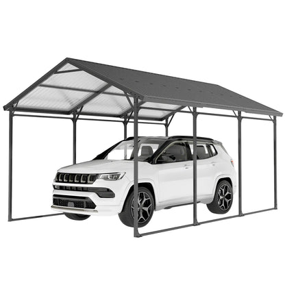 10 x 15ft Metal Carport, Heavy-Duty Canopy With Reinforced Steel Frame Car Shelters at Gallery Canada