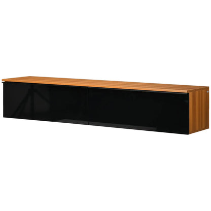 Floating TV Stand, Wall Mounted Cabinet for 70" TVs, Black, Brown TV Stands Brown, Black at Gallery Canada