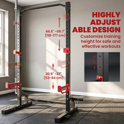 Power Cage Squat Rack, 1100LB, Pull-Up Bar, J-Hooks, Plate Storage Power Towers at Gallery Canada