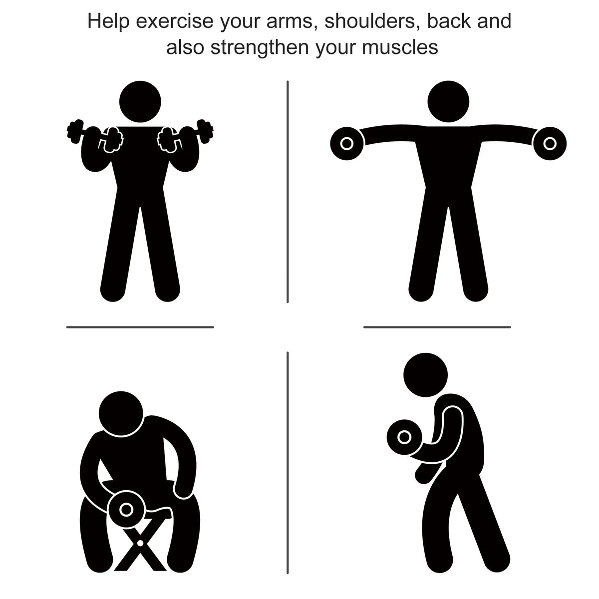 Rubber Dumbbells Weight Set, 24lbs Total, 12lbs Each, Black Dumbbells & Barbells at Gallery Canada