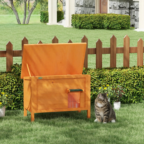 Outdoor Insulated Cat House, Asphalt Roof, Removable Floor, for Small Animals