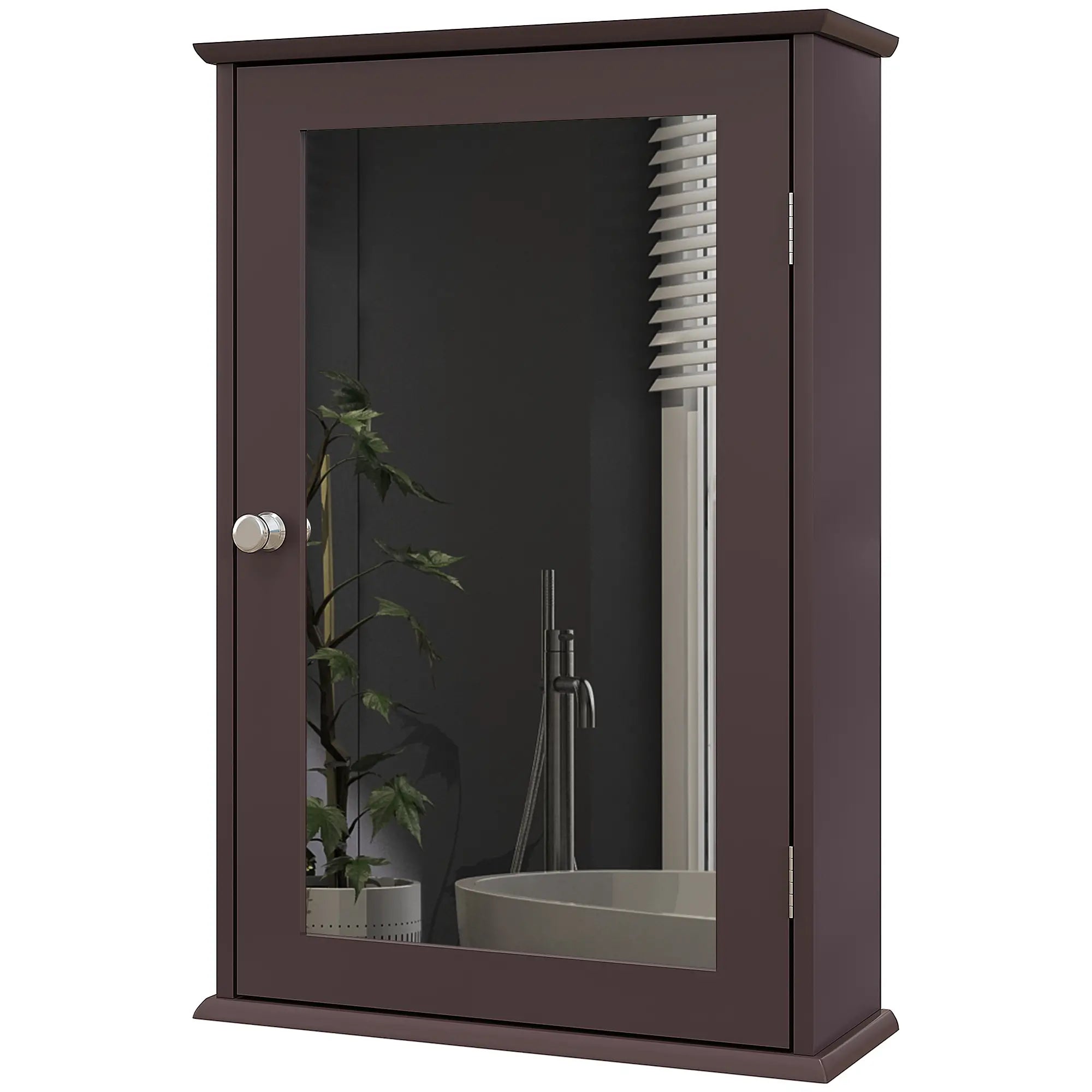 Bathroom Mirror Cabinet, Wall Mounted Medicine Cabinet, Dark Brown Mirror Medicine Cabinets at Gallery Canada