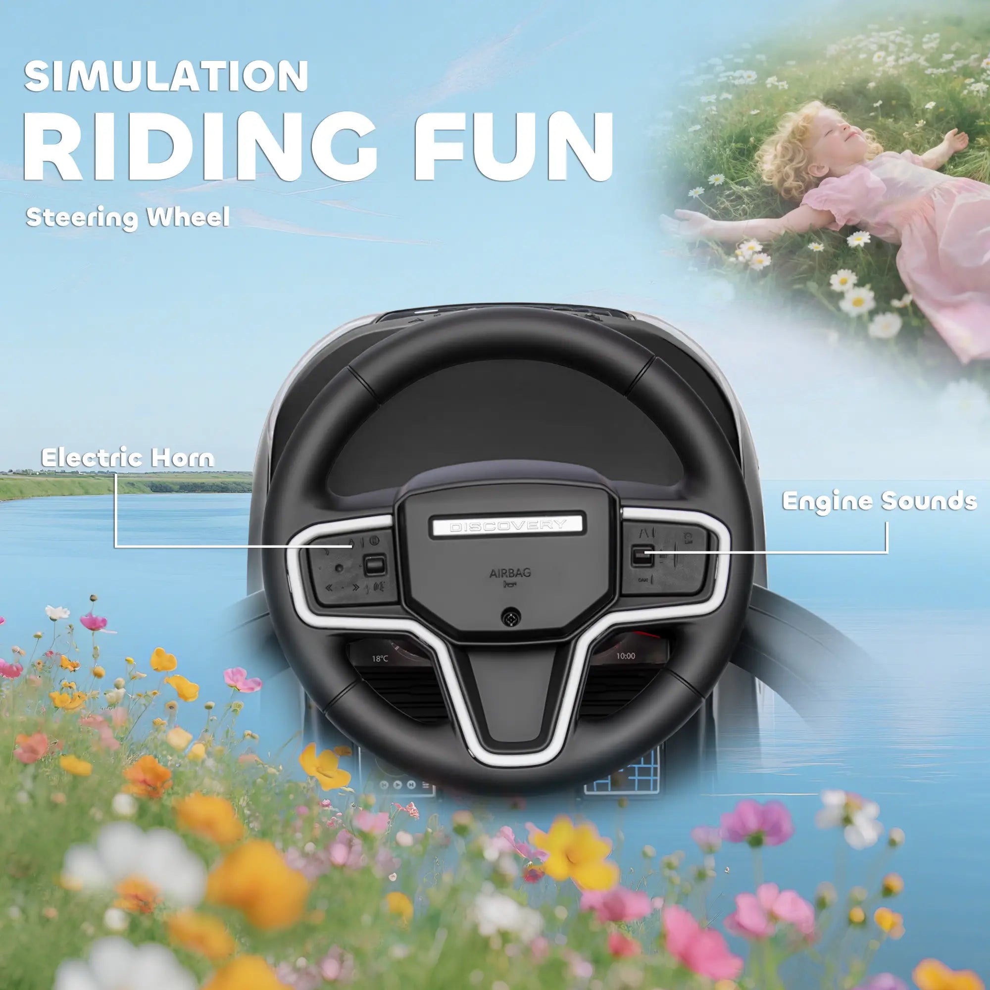 Land Rover Discovery 2-in-1 Ride On Push Car, Black Push Cars for Toddlers at Gallery Canada