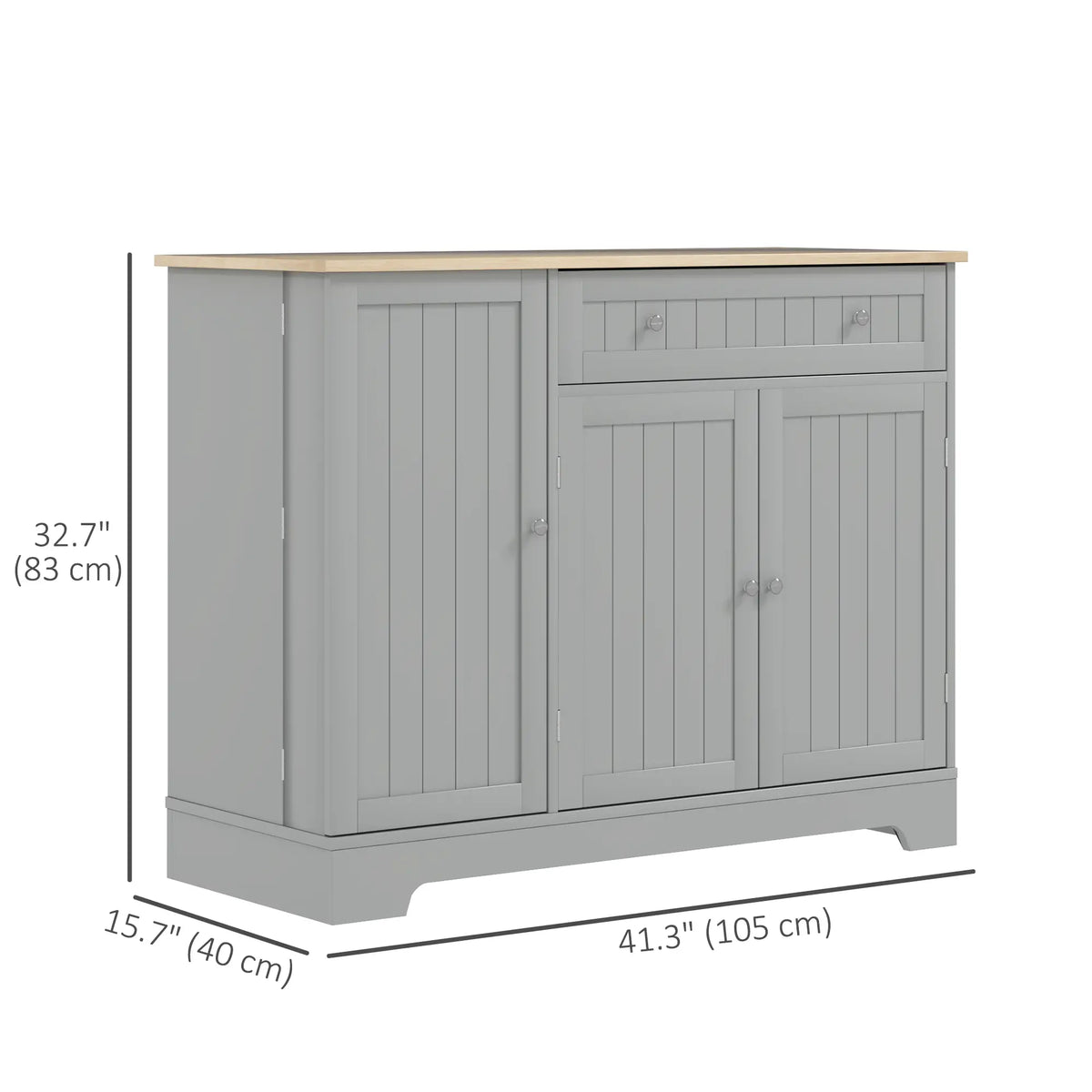 Modern Sideboard Cabinet, 41" Kitchen Buffet, Grey Bar Cabinets at Gallery Canada