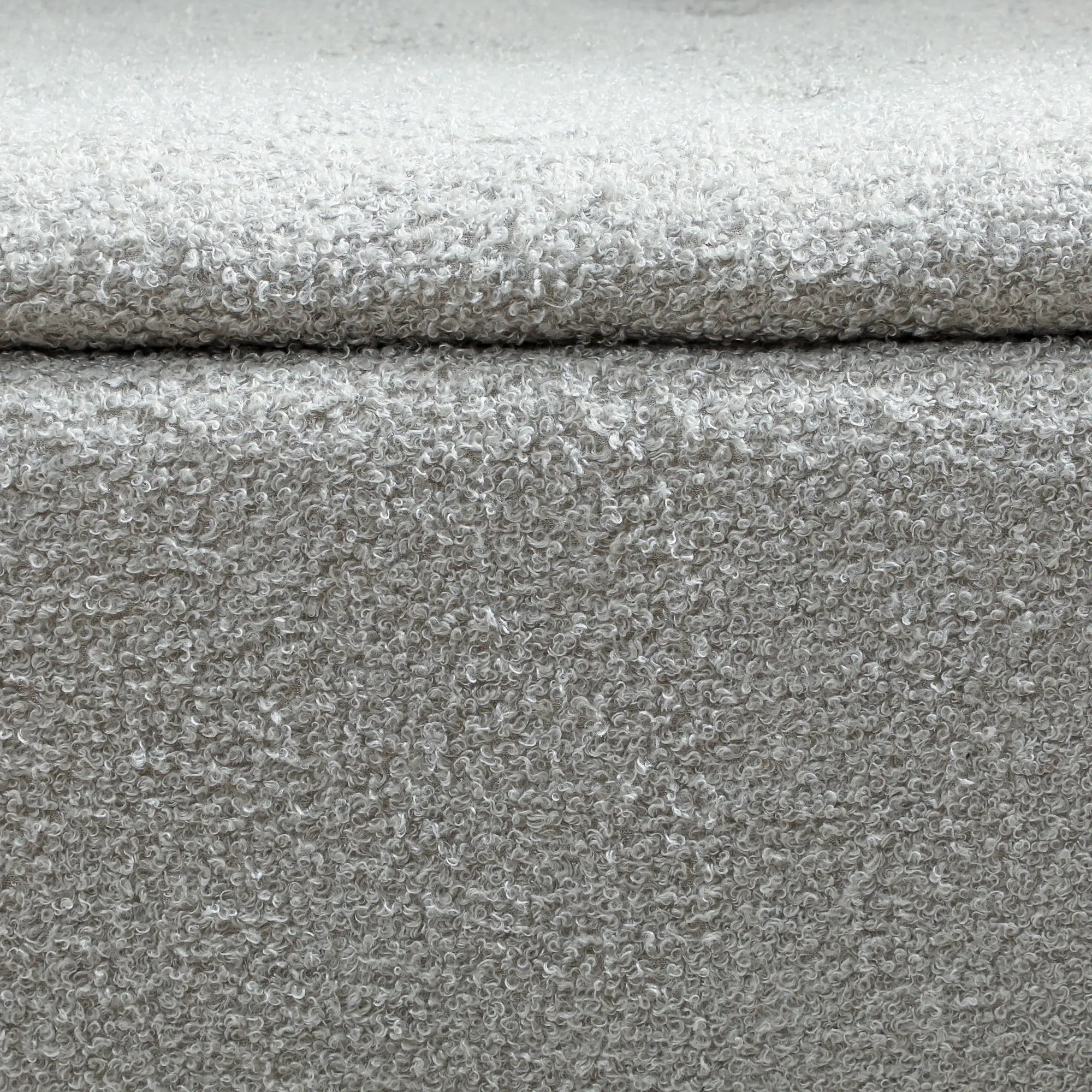 Modern Storage Bench, Ottoman with Lamb's Wool Upholstery, Grey Storage Ottomans & Benches at Gallery Canada