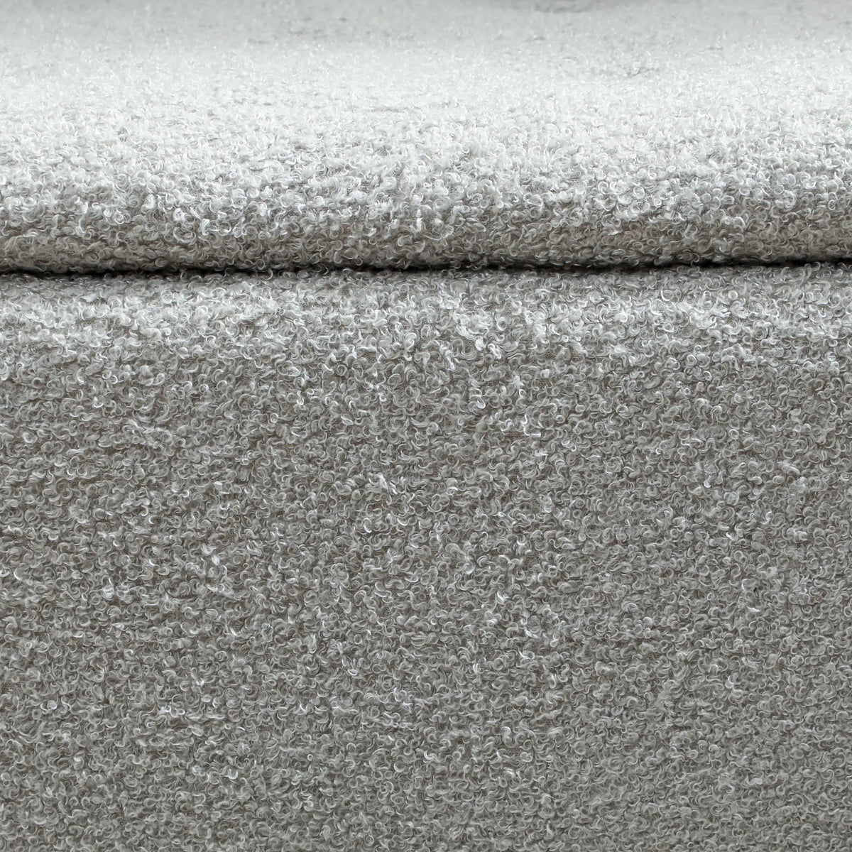 Modern Storage Bench, Ottoman with Lamb's Wool Upholstery, Grey Storage Ottomans & Benches at Gallery Canada