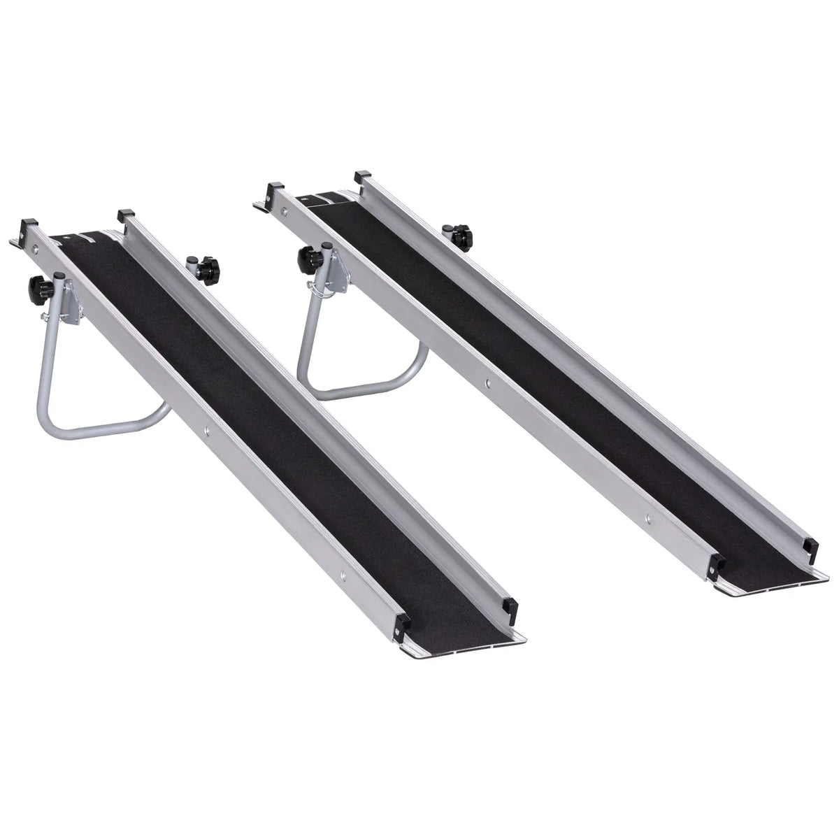 Telescopic Wheelchair Ramp, 8ft, 600 lbs, 2 Pack, Aluminum Knee Walker & Wheelchair Ramps Silver at Gallery Canada
