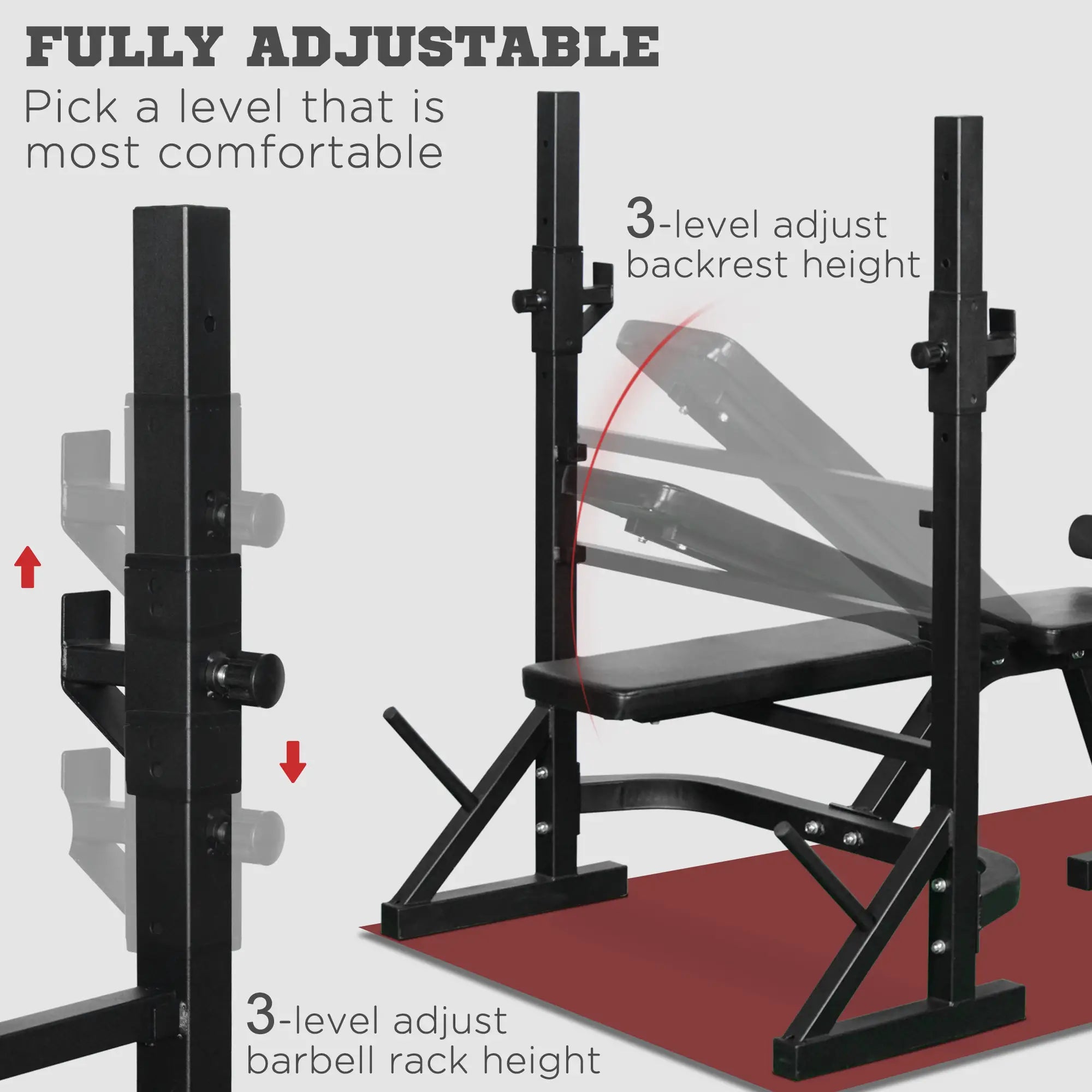 Weight Bench, Flat Incline Decline, Squat Racks, Leg Developer, Plate Stand Weight Benches at Gallery Canada