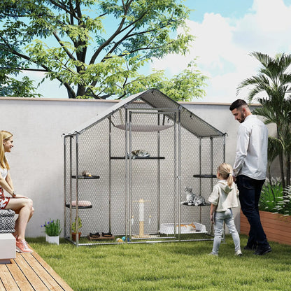 Large Cat Enclosure, Waterproof Cover, 5 Platforms, Hammock Outdoor Cat Enclosures at Gallery Canada
