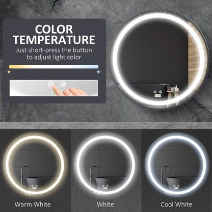 Dimmable LED Bathroom Mirror, Anti Fog Vanity Mirror, 28 In Bath Accessories at Gallery Canada