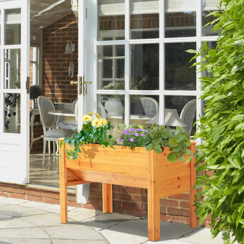 Wooden Raised Garden Stand, 48