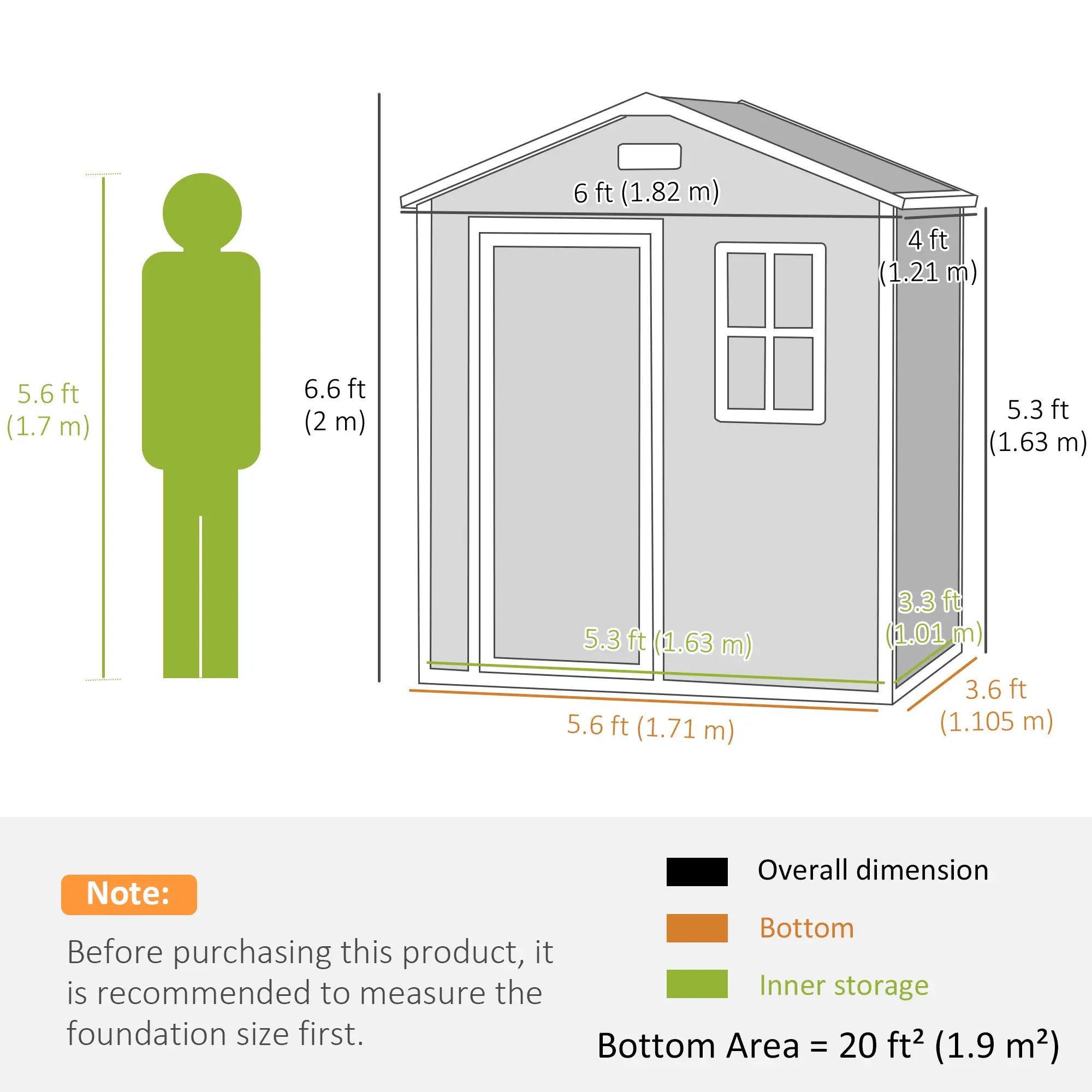 6' x 4' Plastic Garden Shed, Waterproof, Grey Sheds at Gallery Canada