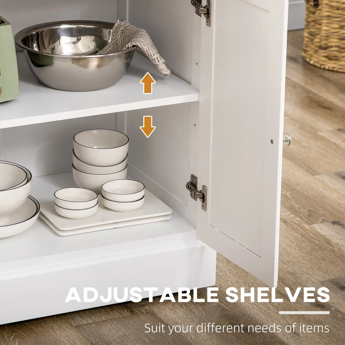 Kitchen Island With Storage, Rolling Cart, Rubber Wood Top, White Kitchen Islands & Kitchen Carts at Gallery Canada