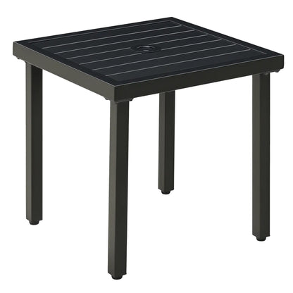 Outdoor Side Table With Umbrella Hole, Patio End Table, Black Patio Side Tables Black at Gallery Canada