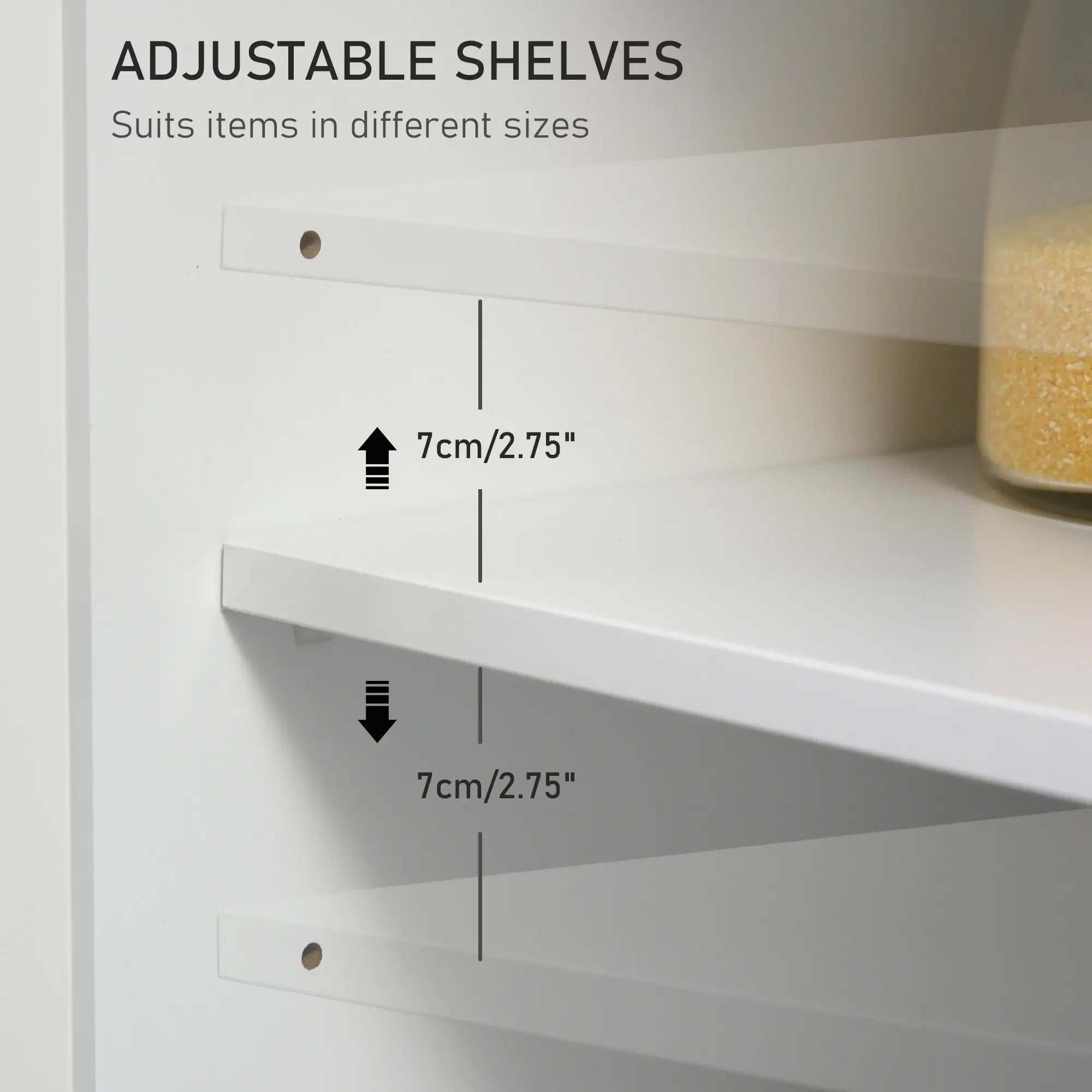 Rolling Kitchen Island Cart, Rubber Wood Top, 3-Tier Spice Rack, White Kitchen Islands & Kitchen Carts at Gallery Canada