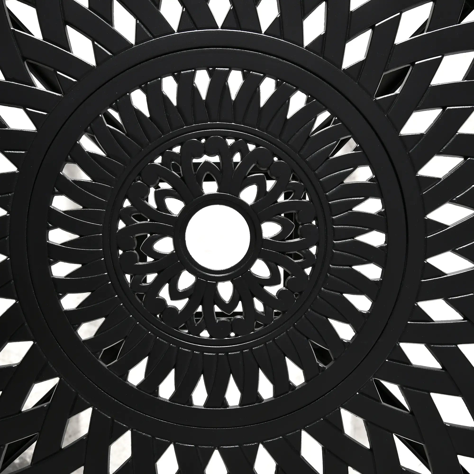 30 Inch Round Patio Dining Table With Umbrella Hole, Black Patio Side Tables at Gallery Canada