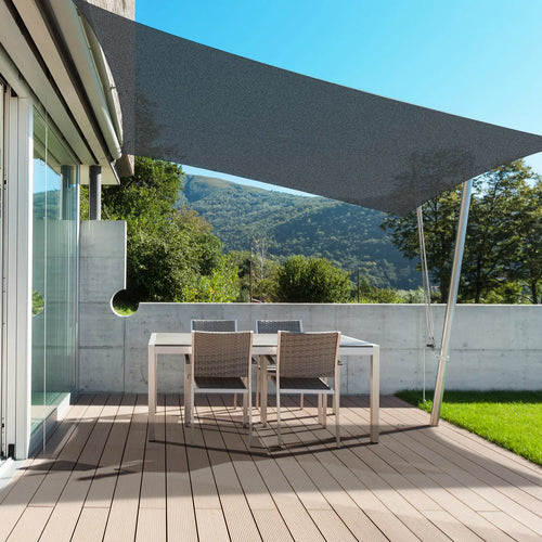 10ft x10ft Square Canopy Sun Sail Shade, UV Protector, Grey