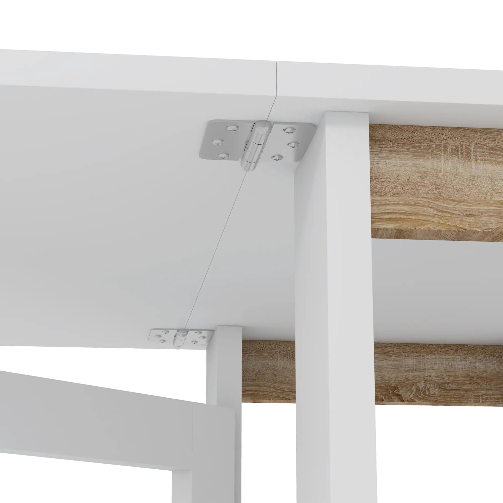 Folding Dining Table with Storage, Drop Leaf Kitchen Table for Small Spaces, White Bar Tables & Dining Tables at Gallery Canada