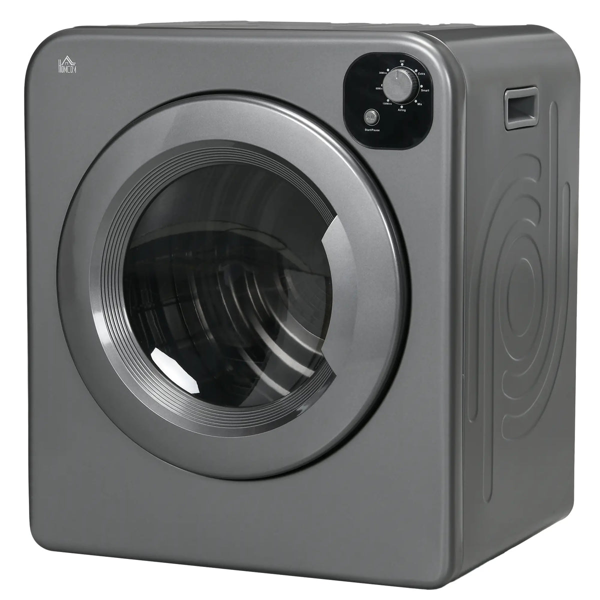 Compact Laundry Dryer, 1300W, 3.22 Cu. Ft., 7 Drying Modes, Grey Dryer Machines Grey at Gallery Canada