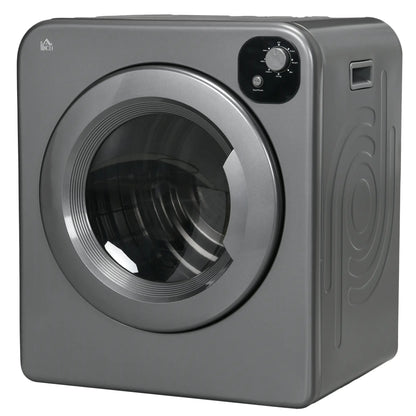 Compact Laundry Dryer, 1300W, 3.22 Cu. Ft., 7 Drying Modes, Grey Dryer Machines Grey at Gallery Canada