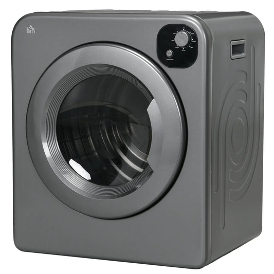 Compact Laundry Dryer, 1300W, 3.22 Cu. Ft., 7 Drying Modes, Grey Dryer Machines Grey at Gallery Canada