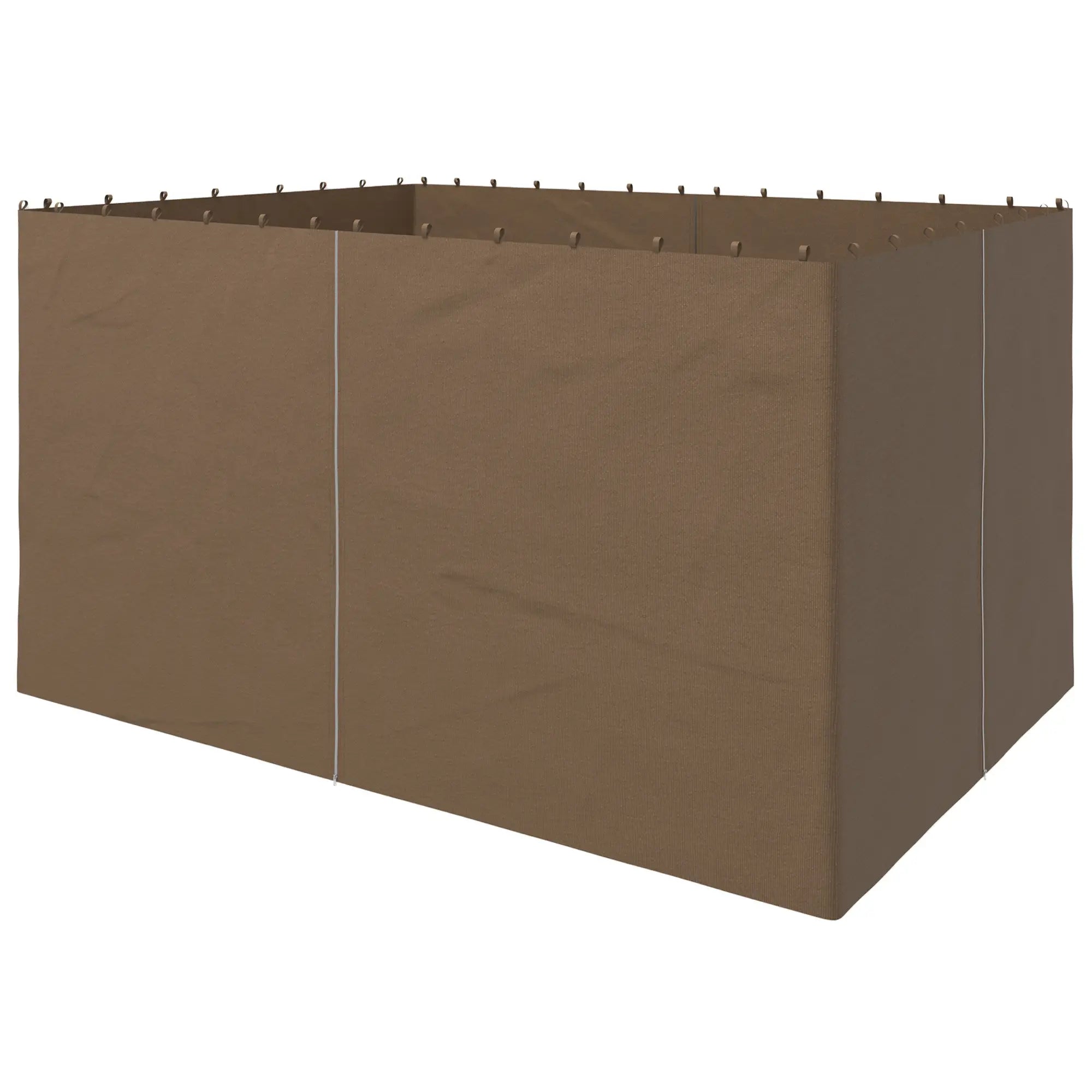 4-Panel Gazebo Curtains, Privacy Sidewall for 10' x 13' Canopy, Dark Brown Gazebos Dark Brown at Gallery Canada