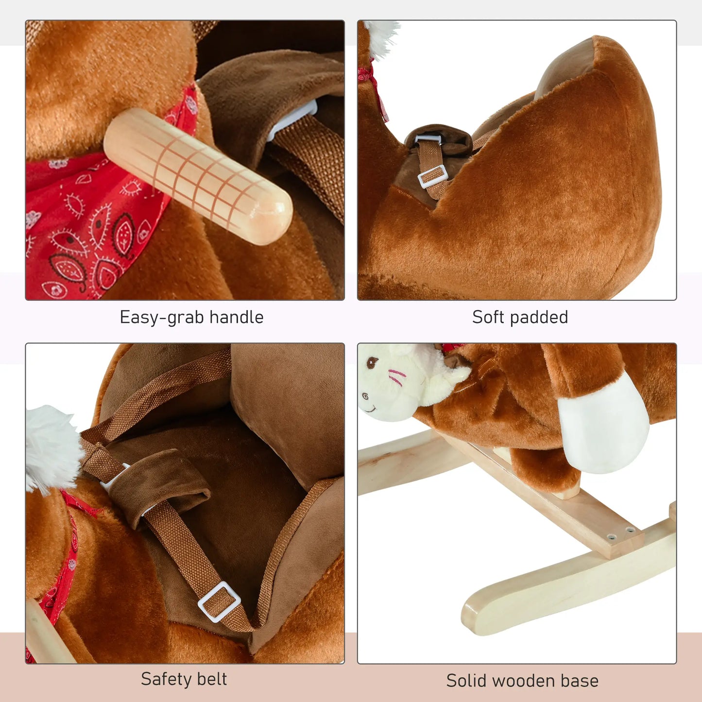 Kids Rocking Horse with Cradlesong, Hand Puppet, 18-36 Months, Brown Rocking Horses at Gallery Canada