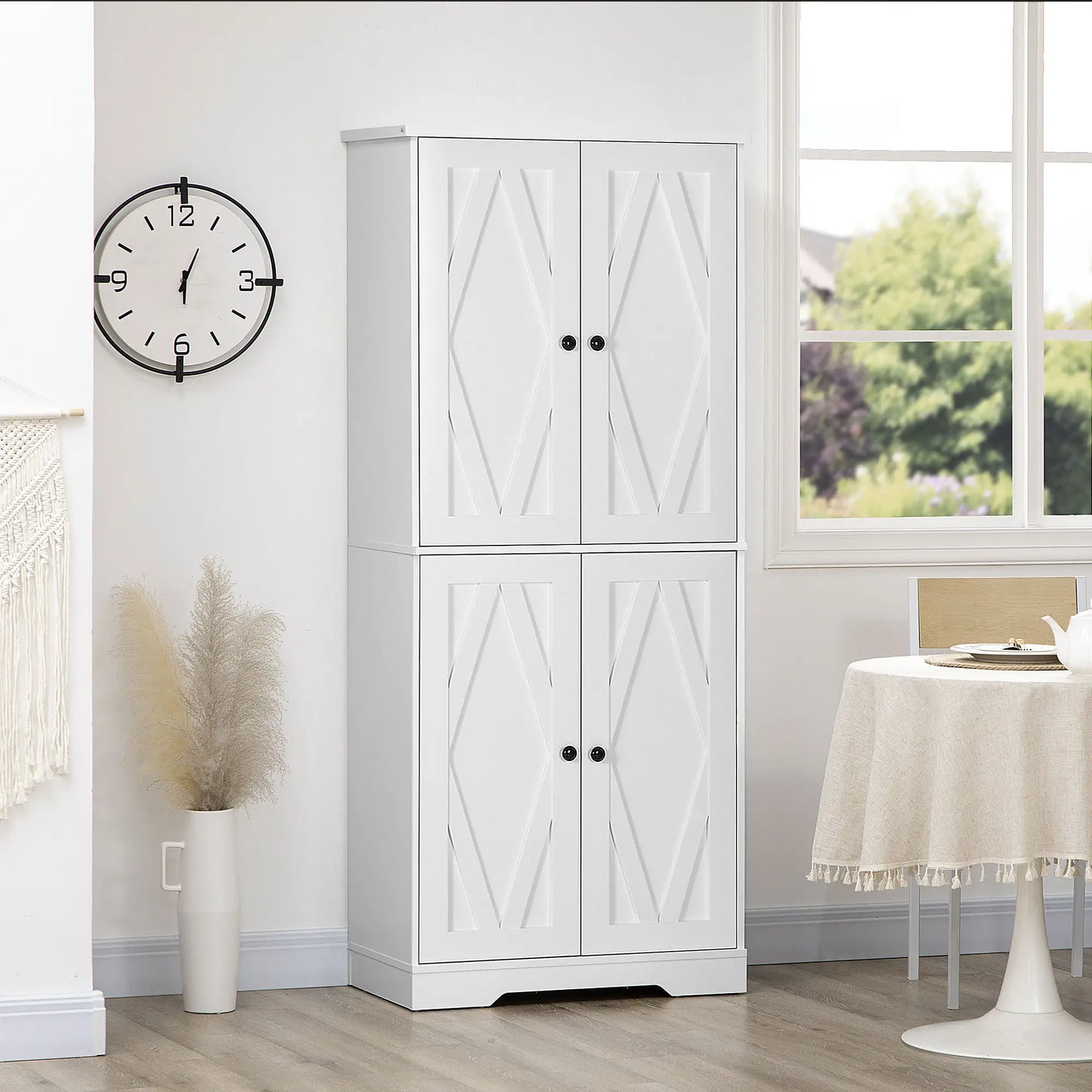 Freestanding Storage Cabinet, Kitchen Pantry with Doors, Shelves Kitchen Pantry Cabinets at Gallery Canada