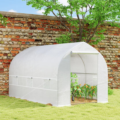 11.5' x 6.6' x 6.6' Portable Walk-In Greenhouse, White Tunnel Greenhouses at Gallery Canada