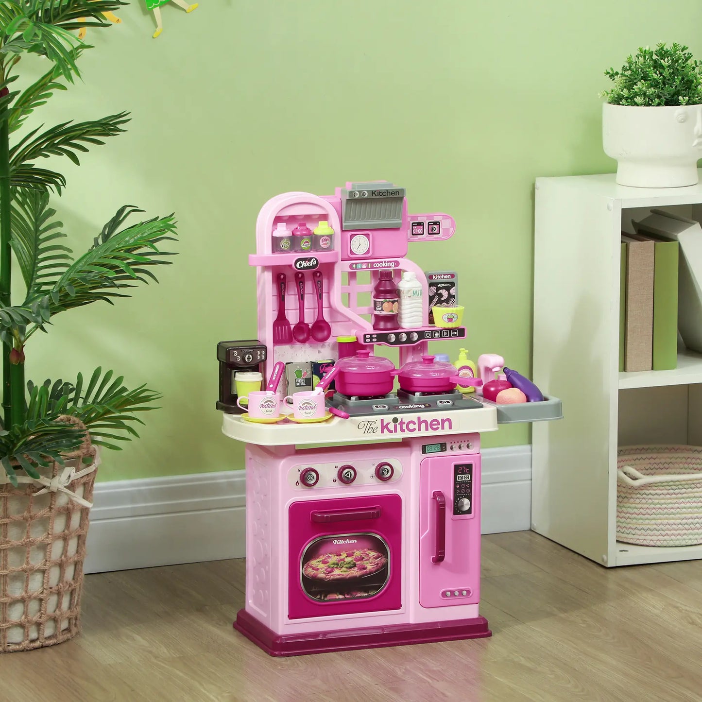 Kids Play Kitchen With 33 Accessories, Lights & Sounds, 3-6 Years Play Kitchen at Gallery Canada