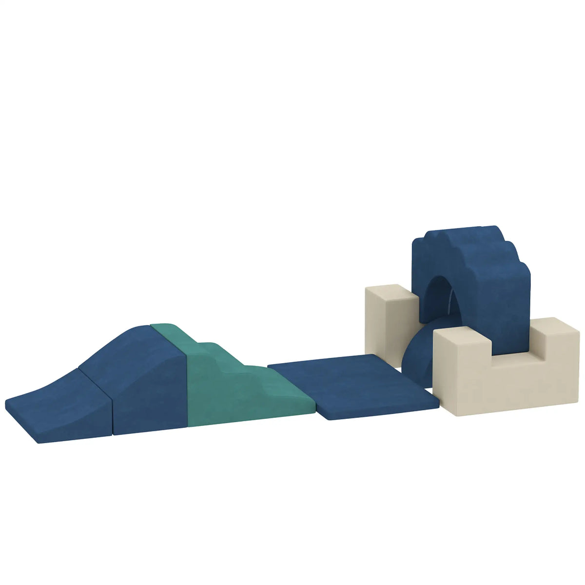 7-Piece Baby Soft Play Set, Indoor Crawling Gym, Navy Blue Kids Gym & Playmats at Gallery Canada
