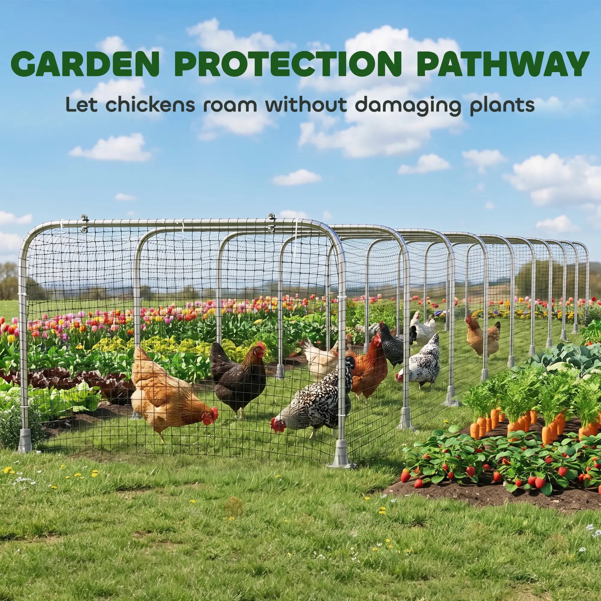 Extra Long Chicken Tunnel for Outside, 354
