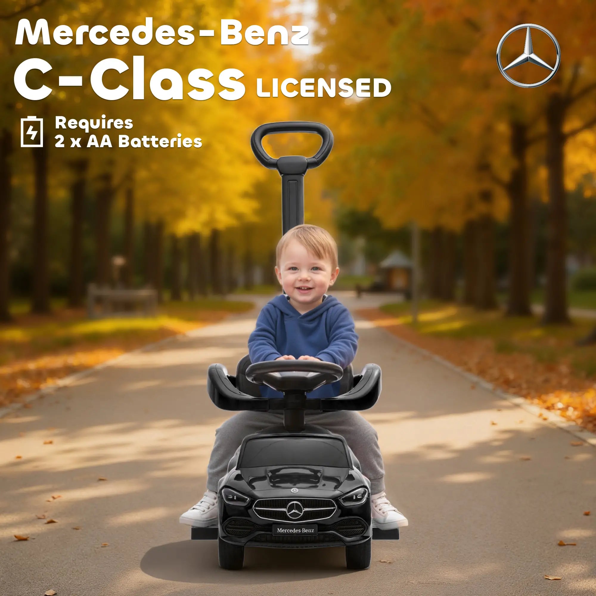 2-in-1 Sliding Walking Car for Toddlers, Black Push Cars for Toddlers at Gallery Canada