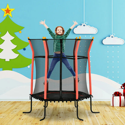 64" Kids Trampoline, Indoor Outdoor, Enclosure Net, Red Trampolines at Gallery Canada